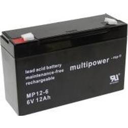 Multipower PB-6-12-6,35 MP12-6 Blybatteri 6. [Levering: 1-2 dage.]